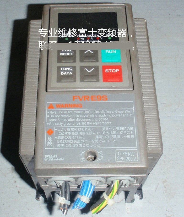 富士FVR0.75E9S-2變頻器維修 富士變頻調速器通電報過載故障維修